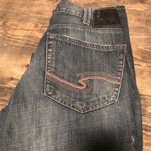 Men’s Silver Relaxed Fit Jeans